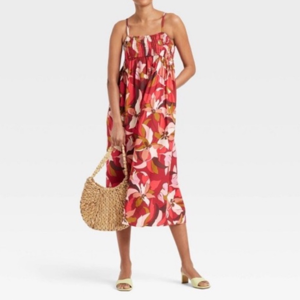 A New Day Floral MIDI Dress Medium